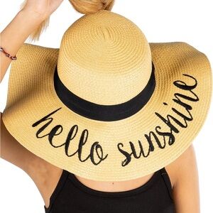 Women's Tan Sun Hat with Black Band in HeLo SuNSHINe ☀️ 🏝️ 👗